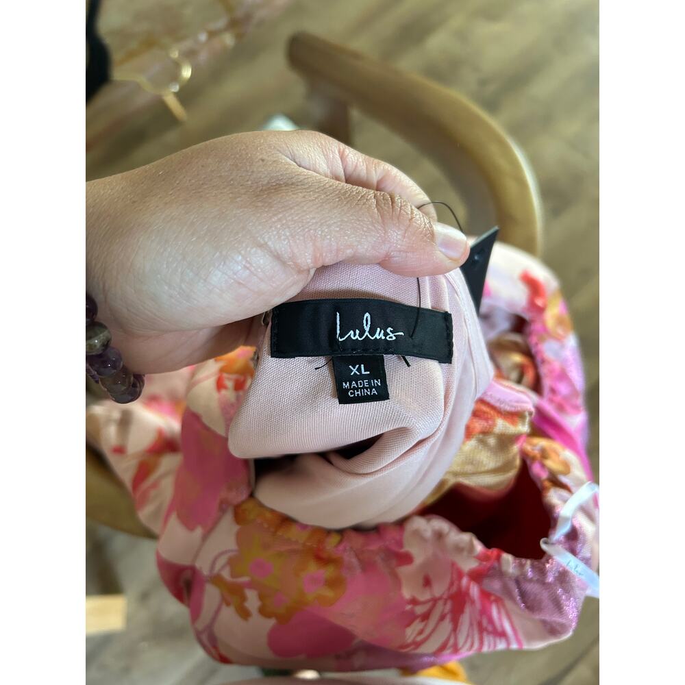 Lulu's Pink Floral Puff-Sleeve Mini Dress - Picture 13 of 13